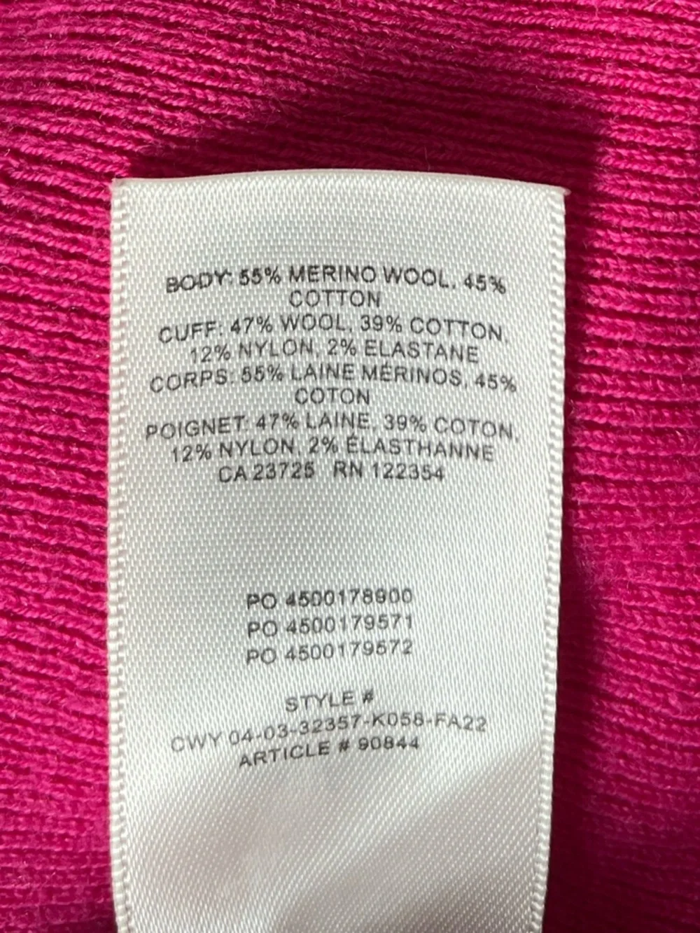 Aritzia Wilfred Rebecca Turtleneck Merino Wool Cropped Pink Size XS - Picture 5 of 8